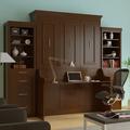 Xtraroom Britton Storage Murphy Bed Wood in Brown | 94 H x 113 W x 97 D in | Wayfair COVEQNDSKP-ST2