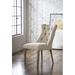 Birch Lane™ Daughtery Tufted Side Chair in Sand Dollar Wood/Upholstered in Brown/Gray/White | 38 H x 24 W x 28 D in | Wayfair