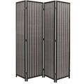 Bayou Breeze Akridge 71" H Solid Wood Folding Room Divider Wood in Black/Brown | 71 H x 70 W x 1 D in | Wayfair 2A6DF09B6F794D498AA5E8907093EC36