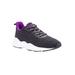 Extra Wide Width Women's Stability Strive Walking Shoe Sneaker by Propet in Grey Purple (Size 6 WW)
