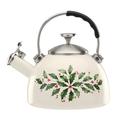 Lenox Holiday 80 -oz. Teapot Stainless Steel/Aluminum in Brown/Gray/Green | 8.58 H x 9.25 W x 4.84 D in | Wayfair 892561