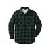 Men's Big & Tall Fleece Sherpa Shirt Jacket by KingSize in Hunter Check (Size 7XL)