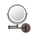 Rucci Modern & Contemporary Lighted Makeup/Shaving Mirror Metal in Brown | 11.25 H x 16.5 W x 4 D in | Wayfair M1001/OB