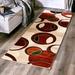 Brown/Red 32 x 0.28 in Area Rug - Wrought Studio™ Adonia Abstract Beige/Red Area Rug Metal | 32 W x 0.28 D in | Wayfair