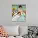 Vault W Artwork 'Young Mother Sewing' by Mary Stevenson Cassatt - Painting Print Canvas | 30 H x 24 W x 1.25 D in | Wayfair