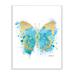 Rosdorf Park Abstract Butterfly Turquoise Blue Paint Splatter by Amanda Greenwood - Graphic Art Print Wood in Brown | 19 H x 13 W x 1.5 D in | Wayfair