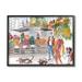 Red Barrel Studio® Farmers Market Illustration City Dog Walkers by Mark Higden - Graphic Art Print Wood in Brown | 16 H x 20 W x 1.5 D in | Wayfair