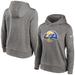 Women's Nike Heather Charcoal Los Angeles Rams Lightweight Performance Hooded Top