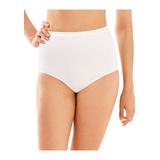 Plus Size Women's Full-Cut-Fit Stretch Cotton Brief DF2324 by Bali in White (Size 9)
