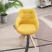 Desk Chair - Armchair - Corrigan Studio® Patterson Tufted Swivel Armchair Desk Chair Cotton in Yellow | 33 H x 22.2 W x 24.6 D in | Wayfair