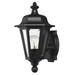 Canora Grey Hewish Outdoor Wall Lantern Glass/Metal in Black | 12.5 H x 7 W x 7 D in | Wayfair 256A9986120B4DA7A7831F97C8E3E1F0