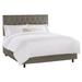 Kelly Clarkson Home Carly King Tufted Low Profile Standard Bed Upholstered/Velvet/Metal in Gray/Black | Full | Wayfair