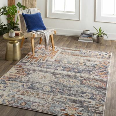 Blackmoorfoot 8'10" x 12' Rustic Rose/Burnt Orange/Charcoal/White/Blue/Lavender/Light Blue/Light Sage/Pink/Rust/Yellow/Light Slate/Brick Red/Dark Pink/Light Blue/Light Sage/Light Slate Area Rug - Boutique Rugs