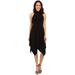 Jessica Simpson Dresses | Black Halter Sleeveless Asymmetrical Draped Dress | Color: Black | Size: 12