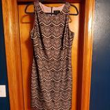 Jessica Simpson Dresses | Lace Sheath Dress | Color: Black/Cream | Size: 10