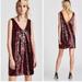 Zara Dresses | Leopard Print Sequin Mini Dress From Zara | Color: Black/Red | Size: S