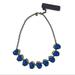 J. Crew Jewelry | J Crew Blue Bead Teardrop Rhinestone Necklace Nwt | Color: Blue/Gold | Size: Os