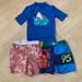 Disney Swim | Boys Swim Trunk And Rash Guard Set | Color: Blue/Red | Size: 4tb