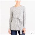 J. Crew Sweaters | J Crew Trendy Chic Heather Belted Sweatshirt Sz.S | Color: Black/Gray | Size: S