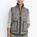 J. Crew Jackets & Coats | J Crew Herringbone Puffer Vest | Color: Black/White | Size: S