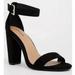 Torrid Shoes | Faux Suede Ankle Strap Heels | Color: Black | Size: 10.5