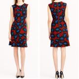 J. Crew Dresses | J.Crew Firework Floral Dress | Color: Blue/Red | Size: 2