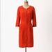 Anthropologie Dresses | Anthropologie $128 Maeve Corduroy Shirt Dress 6 | Color: Orange/Red | Size: 6