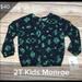 Lularoe Jackets & Coats | 2t Kids Monroe Bomber Jacket | Color: Black/Green | Size: 2tg