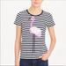 J. Crew Tops | J. Crew Striped Tee With Pink Flamingo | Color: Blue/White | Size: Xs