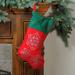 Northlight Seasonal 19" Red & Felt Christmas Stocking w/ Snowflakes Wool/Felt in Green | 19 H x 9.75 W in | Wayfair 32635558