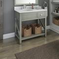 Beachcrest Home™ Lazenby 36" Single Bathroom Vanity Set Wood/Stone in Gray | 38 H x 36 W x 20 D in | Wayfair 5D2C9434C69E4C6BA84ABD504A3903AC