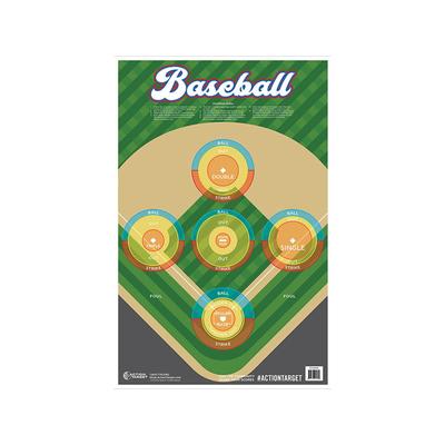 Action Target GS-BASE-100FIRE1100 Action Baseball Hanging Paper 23 X 35 Ba