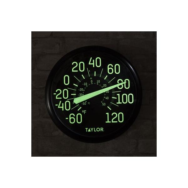 taylor-precision-products-glow-in-the-dark-wall-indoor-thermometer,-13.25-inch,-black-|-13.25-h-x-13.25-w-x-1.38-d-in-|-wayfair-5267459/