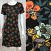 Lularoe Dresses | Lularoe Carly High Low Floral Trapeze Shirt Dress | Color: Black/Blue | Size: Xs