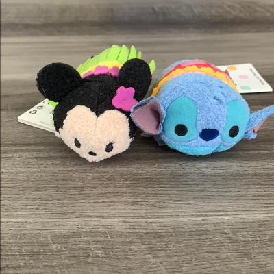 Disney Other | Hawaii Edition Minnie And Stitch Tsum Tsums | Color: Black | Size: Os