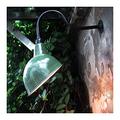 HNYD Outdoor Wall Lantern,Industrial Wall Light with Green Enamel Lampshade Outside Decoration Metal Wall Sconce Fitting IP45 Weatherproof,Waterproof for Corridor Patio Garden Hallway Court-Yard,B