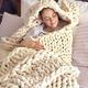 wdede Chunky Knit Blanket Chenille Throw, Handmade Knitting Super Large Throw Home Decor Cozy Blankets for Bed or Sofa beige 40"x 47"