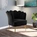 Barrel Chair - Willa Arlo™ Interiors Ulysses 29" Wide Barrel Chair Velvet/Fabric in Black | 29.5 H x 29 W x 29 D in | Wayfair