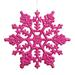 Andover Mills™ Glitter Snowflake Ornament Plastic in Pink | 8 H x 8 W x 0.5 D in | Wayfair E46AEA1A38524278BFAF53C9A4E0DA91