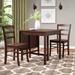 Red Barrel Studio® Kooskia 4 - Piece Drop Leaf Solid Wood Dining Set Wood in Brown | 29.5 H in | Wayfair C63476BA0BCD454E8D1D0C421389AA8A