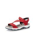 Rieker Damen Sandaletten 68871, Frauen Sandalen,Sommersandalen,bequem,Sommerschuhe,Freizeitschuhe,offene,Schuhe,Strandschuhe,rot (33),38 EU / 5 UK