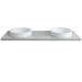 Bellaterra Home 61" Double Bathroom Vanity Top w/ Sink Ceramic/Stone/Granite in Gray | 1.2 H x 61 W x 22 D in | Wayfair 430003-61D-GYRD