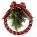 Kurt Adler Plaid w/ Foliage 18" Polyvinyl Chloride (PVC) Wreath Traditional Faux in Green/Red | 18 H x 18 W x 4 D in | Wayfair P3203