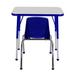 Factory Direct Partners T-Mold Laminate Adjustable Height Desk & Chair Set Laminate/Metal | Wayfair 12891-GYBL