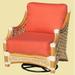 Bay Isle Home™ Schmitz Rocking Chair Wicker/Rattan/Fabric | 36 H x 31 W x 35 D in | Wayfair 84F4256FA47F4EE6BE006E0F805E0576