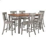 Lark Manor™ Alyra 7 - Piece Counter Height Dining Set Wood in Gray | Wayfair D17A9114513E4E8E8321FDD2521A8D84