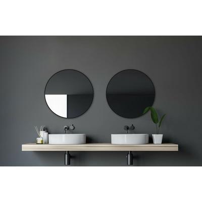 Black Circle Badspiegel, Dekospiegel, rund,  60 cm  Badezimmerspiegel - matt schwarz - Talos