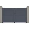 Habitat Et Jardin - Cancello in alluminio Maurice - 299,5 x 180,9 cm - Grigio