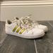 Adidas Shoes | Adidas Gold 3 Stripe Neo Tennis Shoes | Color: Gold/White | Size: 4g