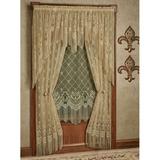 Fleur de Lis Lace Curtain Panel, 56 x 84, Ivory